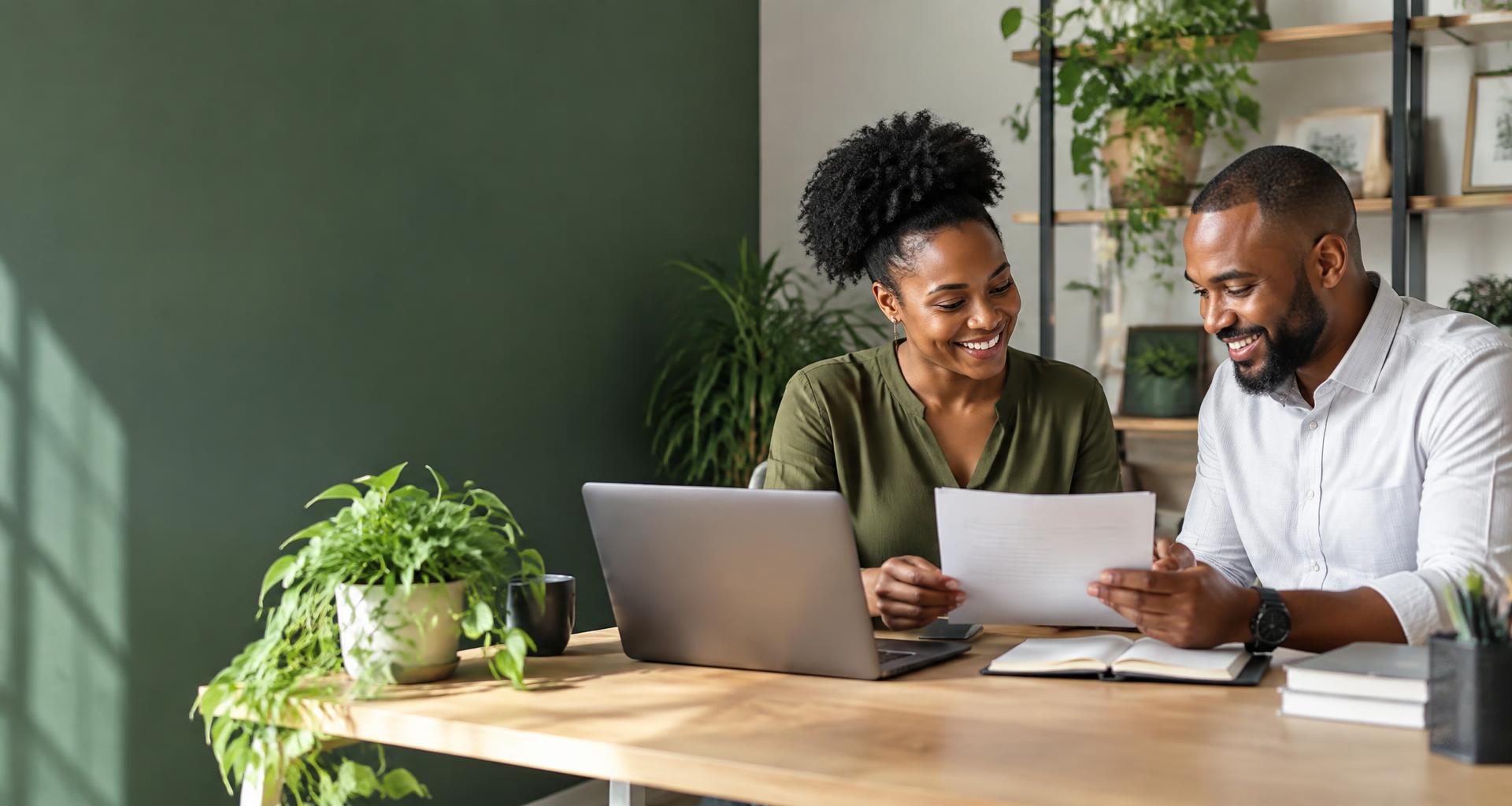 South African entrepreneurs reviewing their business documents
